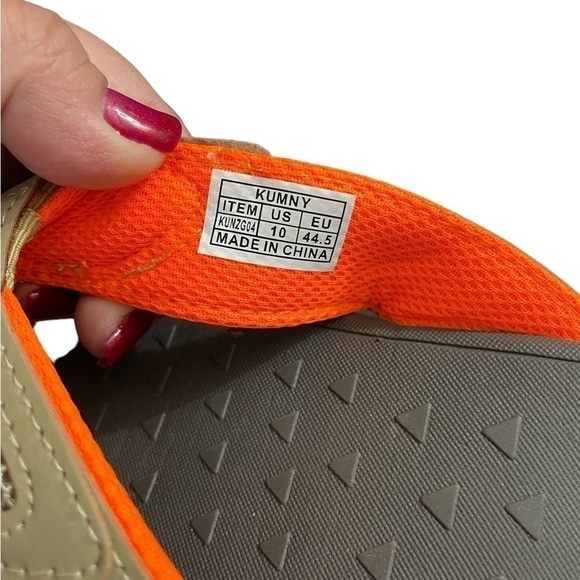 𝅺Kumny Mens Sandals with Arch Support Orthotic Flip Flops • NWOT • Size: 10​ - Picture 4 of 7